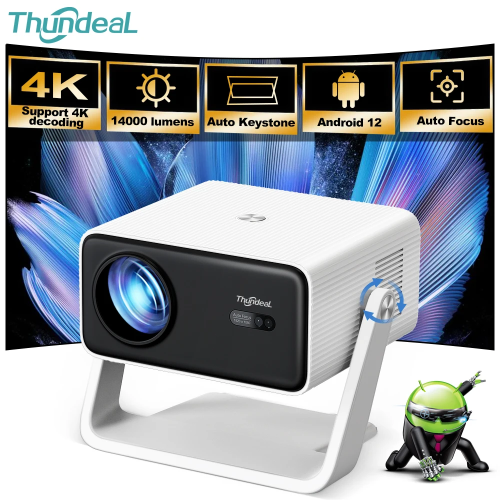 ThundeaL TD85W 4K Android Projector Full HD 1080P WIFI Auto Focus TD85 Home Theater Beam Projector for Movie Meeting Video