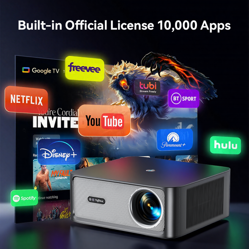 ThundeaL TD98 Pro Official Licensed Google Android TV ATV Full HD 1080P Projector 4K Video WIFI TD98Pro Home Theater Projector