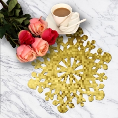 EVA embossed gold placemat, EVA gold placemat