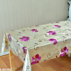 PVC printing embossed gold with fabric tablecloth roll