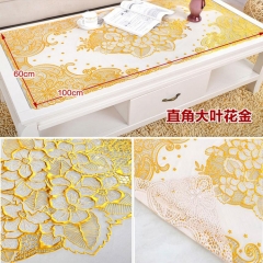 60*100cm PVC with gold/silver placemat, PVC gold placemat