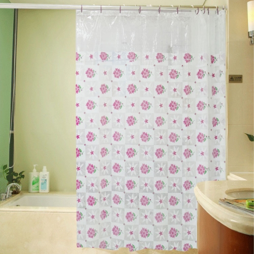 PVC printed shower curtains, printed clear pvc shower curtain