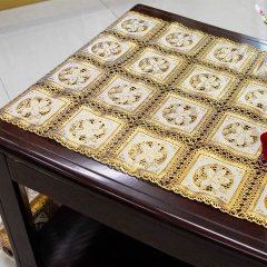 50CM Vinyl Gold/Silver long lace /Gold lace table runner/doily