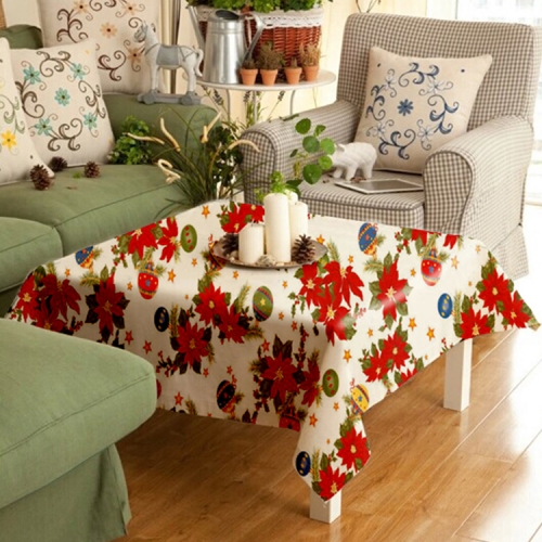 Printed PVC tablecloth on roll for coffee table/ christmas tablecloth factory