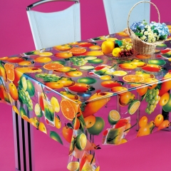 PVC printed crystal table cloth