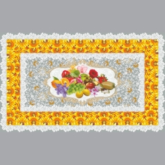 easy clean printed plastic transparent tablecloth