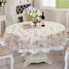 Elegant EVA printing tablecloth with lace border