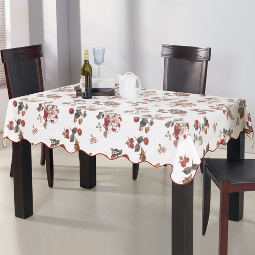 PVC Plastic tablecloth roll with flannel back factory