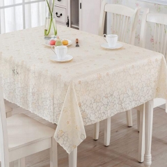 new design 1.37m vinyl printed color lace tablecloth roll factory