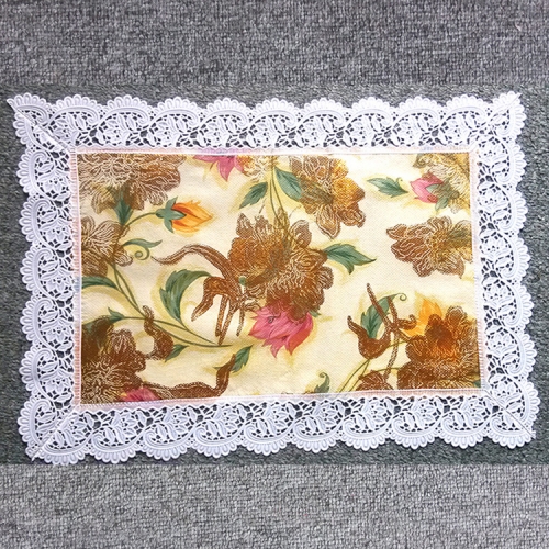 PVC custom printed placemats with lace border factory