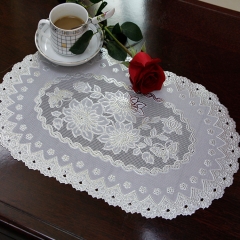 PVC 30*46cm oval gold lace individual tablecloth factory