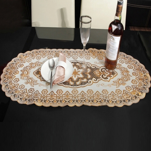 new design 40*84cm gold plastic place mats