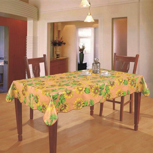 PVC with nonwoven brown table cloths/brown and white tablecloth