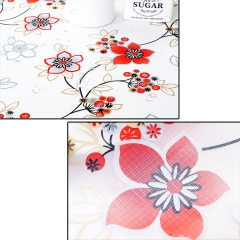 Printed PEVA tablecloth with flower design, PEVA tablecloth roll