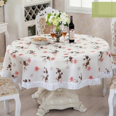 Printed PEVA tablecloth with flower design, PEVA tablecloth roll