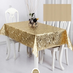 PVC silver and embossed table cloth wedding / home decoration