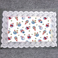 PVC custom printed placemats with lace border factory