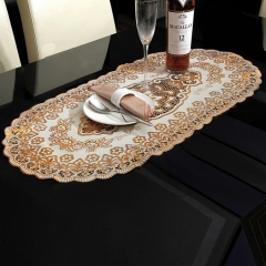 new design 40*84cm gold plastic place mats