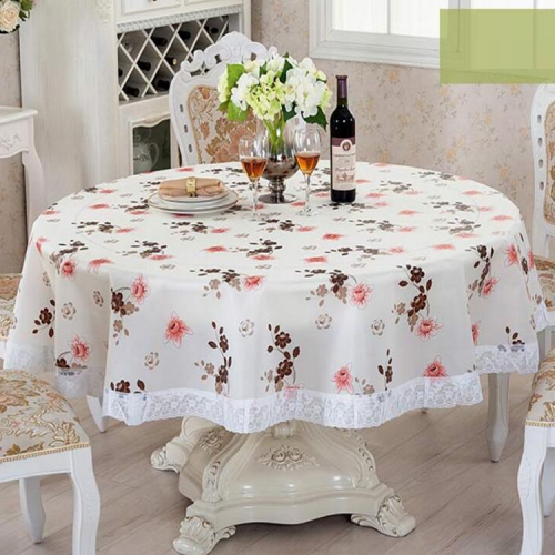 Elegant EVA printing tablecloth with lace border