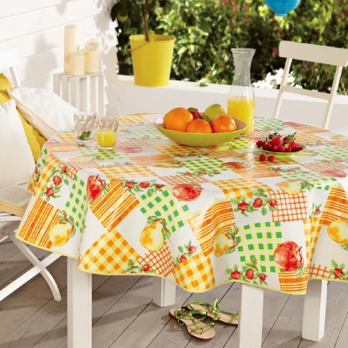 PVC tablecloth for round table, italy tablecloth, organic cotton tablecloth