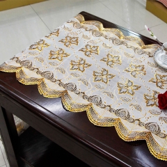 PVC gold/silver long lace mat, 50cm PVC lace long mat, PVC long lace