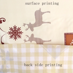 White PVC double side printing tablecloth, double side printed PVC tablecloth, double-side printed tablecloth