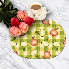 PVC table mat standard size, ruffle placemat, tablemats placemat