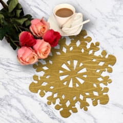 polyester cotton woven placemat, snowflake placemat, new design woven vinyl placemat in china