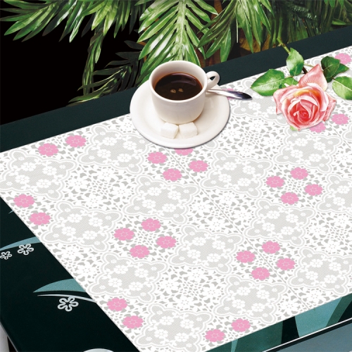 Innoplast color long lace PVC vinyl crochet tablecloth roll