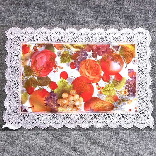 Plastic 30*46cm Tablemat with Lace Border factory