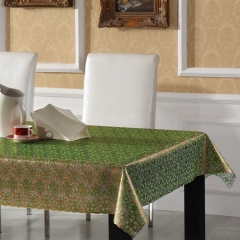 PVC color lace gold and silver tablecloth design summary