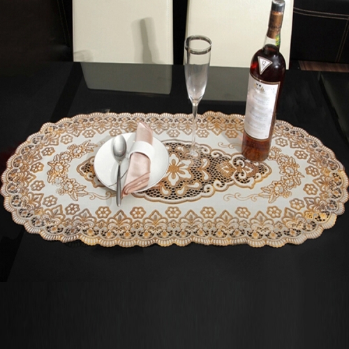 40*84cm lace gold or silver placemat design summary