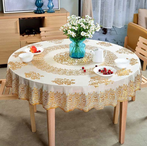 PVC lace tablecloth crochet wedding table factory