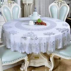 PVC lace tablecloth crochet wedding table factory