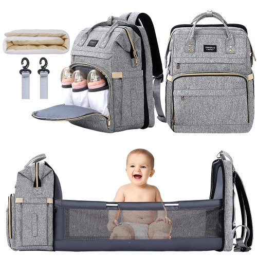 All in 1 Diaper Bag Backpack with Changing Station for Boy Girl, Baby Registry Search Shower Gifts Baby Stuff