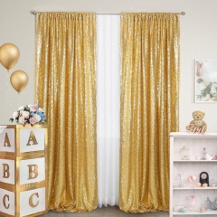 Gold Sequin Backdrop Drapes 2FTx8FT Glitter Backdrop Curtains for Wedding Party Stage Decorations