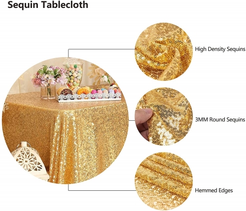 SoarDream Sequin Fabric by The Yard Gold 1 Yard Shimmer Fabric Mesh Sequins  Fabric for Sewing Dress and Making Wedding Party Tablecloth Table Runner