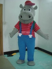 Hippo adult custom mascot costume