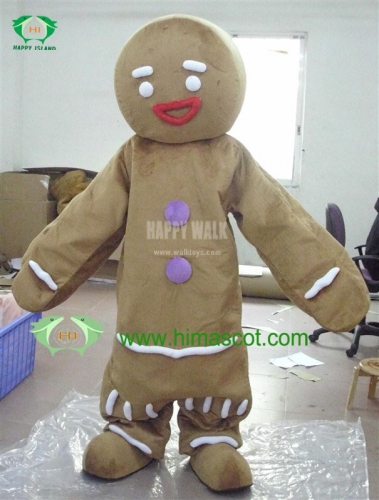 The Gingerbread Man Christmas mascot costume for man