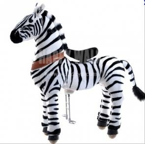 Zebra Walking Animal plush ride on horse toy for playground