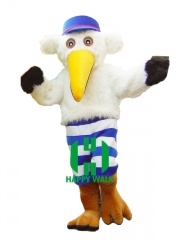 Navy Bird Apparel carnival Advertising cosplay Custom Adult Walking Fur Human Animal Party Plush Movie Character Cartoon Mascot Costume for Adult Sh