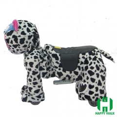 Cow Electric Walking Animal Ride for Kids Plush Animal Ride On Toy for Playground