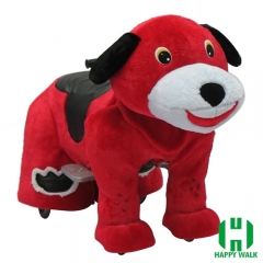 Dog Electric Walking Animal Ride for Kids Plush Animal Ride On Toy for Playground