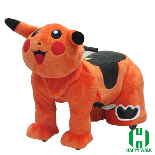 Pikachu Electric Walking Animal Ride for Kids Plush Animal Ride On Toy for Playground