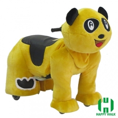 Panda Wild Animal Electric Walking Animal Ride for Kids Plush Animal Ride On Toy for Playground