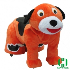 Dog Electric Walking Animal Ride for Kids Plush Animal Ride On Toy for Playground