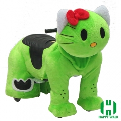 Kitty Cat Electric Walking Animal Ride for Kids Plush Animal Ride On Toy for Playground