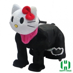 Kitty Cat Electric Walking Animal Ride for Kids Plush Animal Ride On Toy for Playground