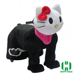 Kitty Cat Electric Walking Animal Ride for Kids Plush Animal Ride On Toy for Playground