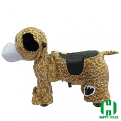 Dog Electric Walking Animal Ride for Kids Plush Animal Ride On Toy for Playground